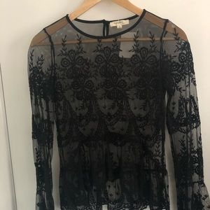 Long sleeve lace shirt